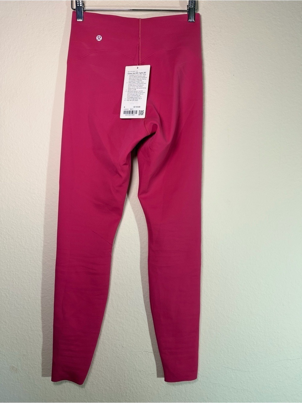 Lululemon Glow Up HR Tight 28” Raspberry Coulis RBCO Size 6 NWT - Picture 7 of 11